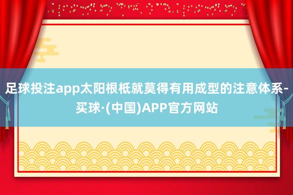 足球投注app太阳根柢就莫得有用成型的注意体系-买球·(中国)APP官方网站