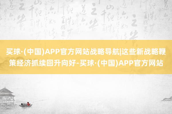 买球·(中国)APP官方网站战略导航|这些新战略鞭策经济抓续回升向好-买球·(中国)APP官方网站