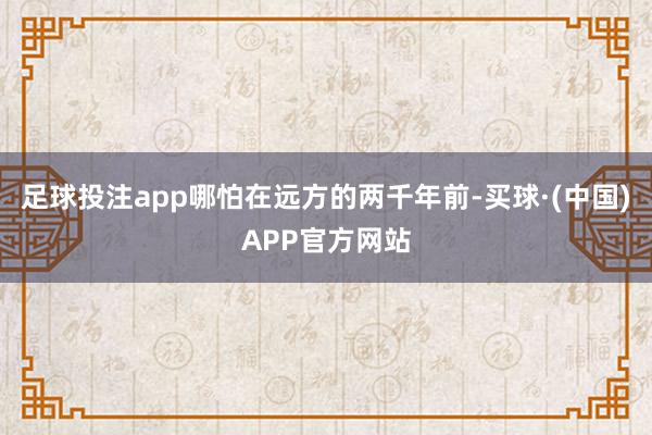 足球投注app哪怕在远方的两千年前-买球·(中国)APP官方网站