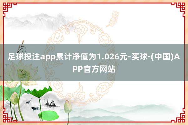 足球投注app累计净值为1.026元-买球·(中国)APP官方网站