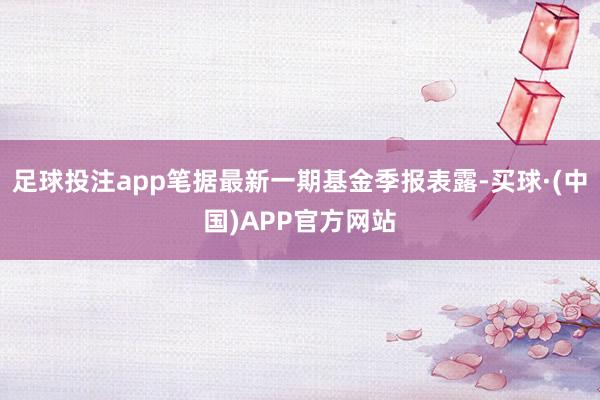 足球投注app笔据最新一期基金季报表露-买球·(中国)APP官方网站