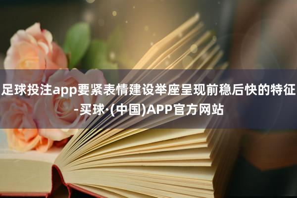 足球投注app要紧表情建设举座呈现前稳后快的特征-买球·(中国)APP官方网站