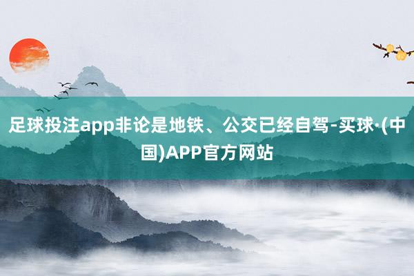 足球投注app非论是地铁、公交已经自驾-买球·(中国)APP官方网站