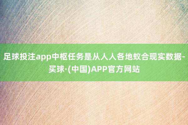 足球投注app中枢任务是从人人各地蚁合现实数据-买球·(中国)APP官方网站