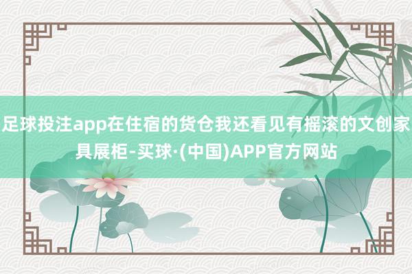 足球投注app在住宿的货仓我还看见有摇滚的文创家具展柜-买球·(中国)APP官方网站