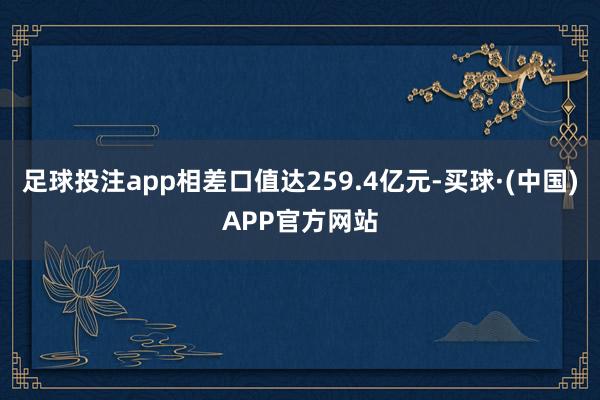 足球投注app相差口值达259.4亿元-买球·(中国)APP官方网站