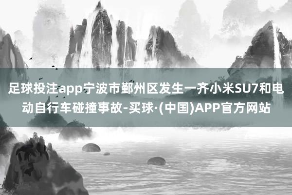 足球投注app宁波市鄞州区发生一齐小米SU7和电动自行车碰撞事故-买球·(中国)APP官方网站