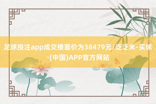 足球投注app成交楼面价为38479元/泛泛米-买球·(中国)APP官方网站