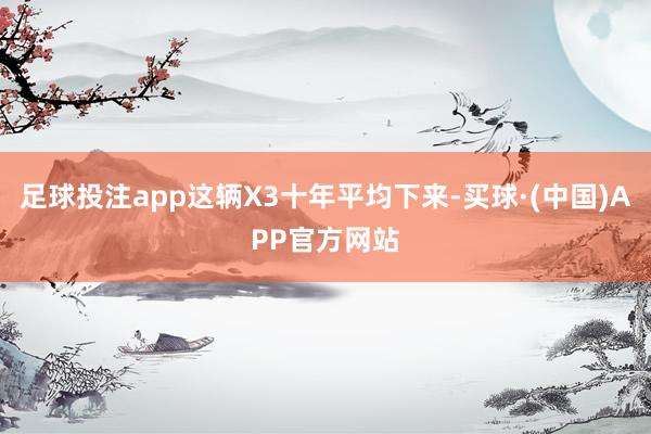 足球投注app这辆X3十年平均下来-买球·(中国)APP官方网站